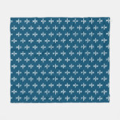 Stilvolle 2-Buchstaben Monogramme gestanzt Allover Fleecedecke (Vorderseite (Horizontal))