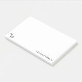 Stilvolle 2 Monogram Beruflich Office Post-it Klebezettel (angewinkelt)
