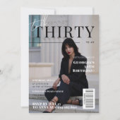 Stilvolle 30. Geburtstag Custom Foto Magazine Cove Einladung (Vorderseite)
