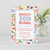Stilvolle 30. Geburtstag Individuelle Name und Det Einladung (Stehend Vorderseite)