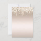 stilvolle 30. Geburtstagsgoldtropfende Glitzer Einladung (Rückseite)