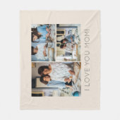 Stilvolle 3 Foto Collage Message to Mama Fleecedecke (Vorderseite)