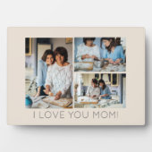 Stilvolle 3 Foto Collage Message to Mama Fotoplatte (Vorderseite)