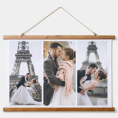 Stilvolle 3-Foto-Galerie Wandteppich Mit Holzrahmen (Vorne)