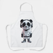 Stilvolle 3D Panda-Figur Schürze (Vorderseite)