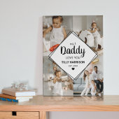 Stilvolle 4 Foto Collage | No 1 Daddy Plaque Fotoplatte