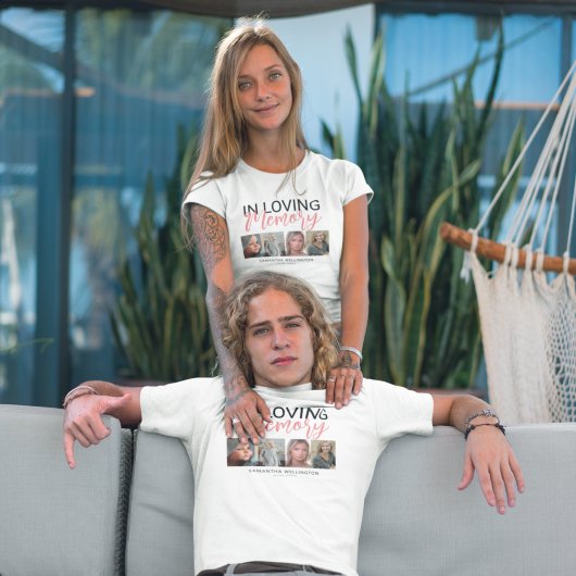 Stilvolle 4-Foto-Gedenkstätte T-Shirt