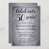 Stilvolle 50-jährige Einladung (Vorne/Hinten)