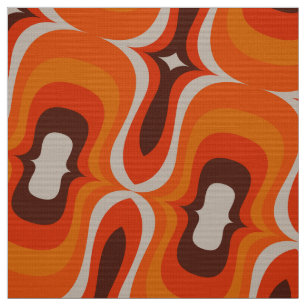 Stilvolle 50er 60er 70er Retro Mod-Muster Gewebe Stoff