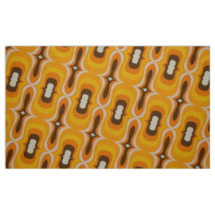 Stilvolle 50er 60er 70er Retro Mod-Muster Gewebe Stoff