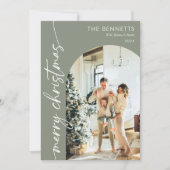 Stilvolle 5-Foto-Jahr in Review Frohe Weihnachten (Vorderseite)