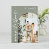 Stilvolle 5-Foto-Jahr in Review Frohe Weihnachten (Stehend Vorderseite)