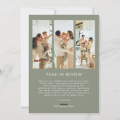 Stilvolle 5-Foto-Jahr in Review Frohe Weihnachten (Rückseite)