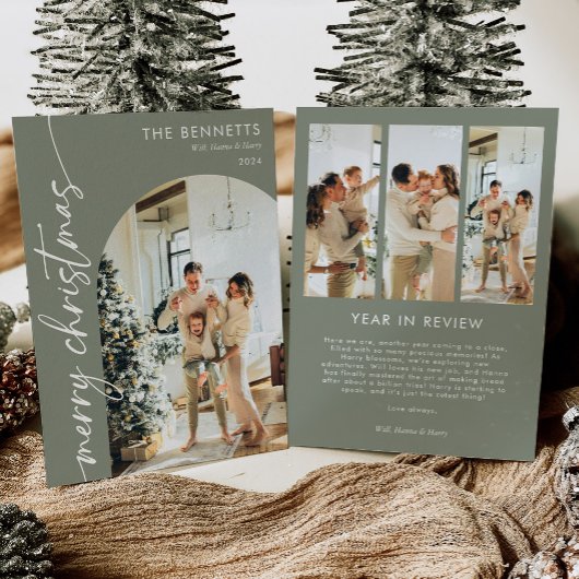 Stilvolle 5-Foto-Jahr in Review Frohe Weihnachten