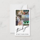 stilvolle 6 Fotos Collage Hochzeit danke Mitteilungskarte (Vorderseite)