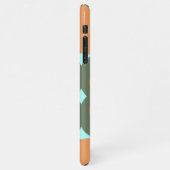 Stilvolle 70er Retro abstrakte Muster ästhetisch iPhone Hülle (Linke Seite)