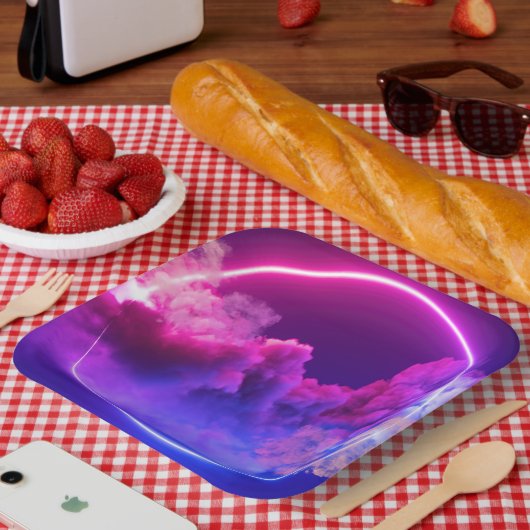 Stilvolle 9" Quadratpapierplatte mit Drehung Pappteller (Picknick)