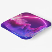 Stilvolle 9" Quadratpapierplatte mit Drehung Pappteller (Gewinkelt)