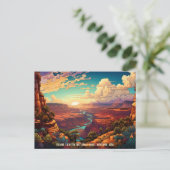 Stilvolle Abbildung Grand Canyon National Park Postkarte (Stehend Vorderseite)