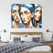 Stilvolle Abstrakt Art Leinwand, einzigartige Wohn Leinwanddruck (Insitu (Schlafzimmer))