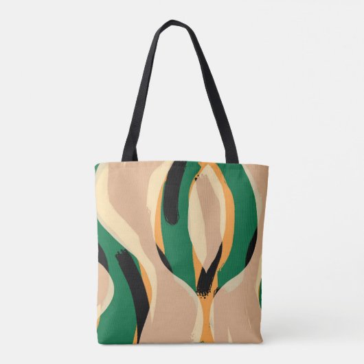 Stilvolle Abstrakt Art Tote Tasche (Rückseite)