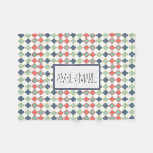 Stilvolle Abstrakt geometrische Musterbezeichnung Fleecedecke (Vorderseite (Horizontal))