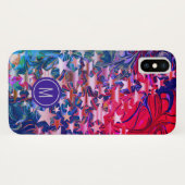 Stilvolle Abstrakt Stars Monogram Case-Mate iPhone Hülle (Rückseite (Horizontal))