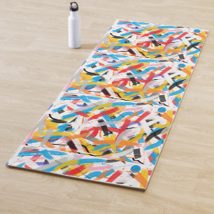 Stilvolle Abstrakte Art Positive Vibe Splash Yoga Yogamatte