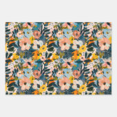 Stilvolle Abstrakte Botanische Kunst Muster Geschenkpapier Set (Vorderseite)