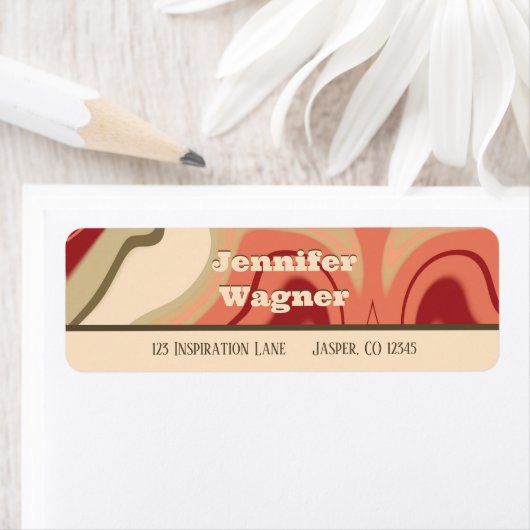 Stilvolle Abstrakte Farbenpracht, moderne Swirt-In (Insitu)