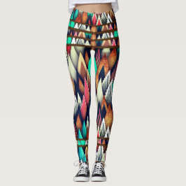 Stilvolle Abstrakte Farbgestaltung Leggings