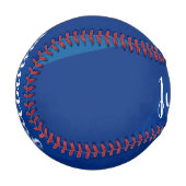 Stilvolle Abstrakte Formen in Blue Personalisiert Baseball (Vorderseite Links)