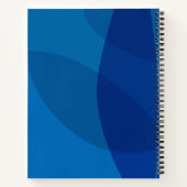Stilvolle Abstrakte Formen in Blue Personalisiert Notizblock (Rückseite)