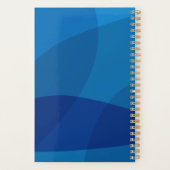 Stilvolle Abstrakte Formen in Blue Personalisiert  Planer (Rückseite)