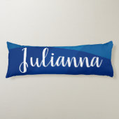 Stilvolle Abstrakte Formen in Blue Personalisiert  Seitenschläferkissen (Vorderseite)