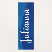 Stilvolle Abstrakte Formen in Blue Personalisiert  Yogamatte (Vorderseite)