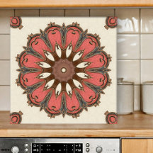 Stilvolle Abstrakte geometrische Keramik Tile