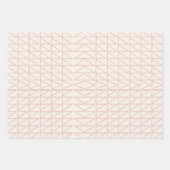 Stilvolle Abstrakte Geometrische Linien Kunst in R Geschenkpapier Set (Vorderseite)