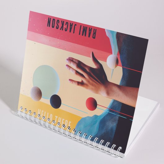 Stilvolle Abstrakte Kunst Farbenfrohe Personalisie Notizblock