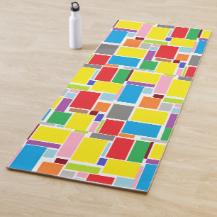 Stilvolle abstrakte Kunst Positive-Vibes-Blocks-Yo Yogamatte