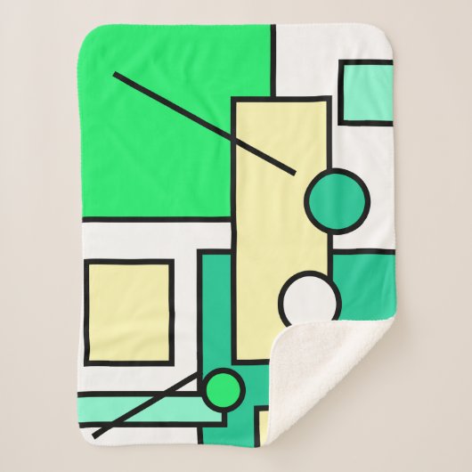 Stilvolle Abstrakte Kunstgeometrien Sherpadecke (Vorderseite)