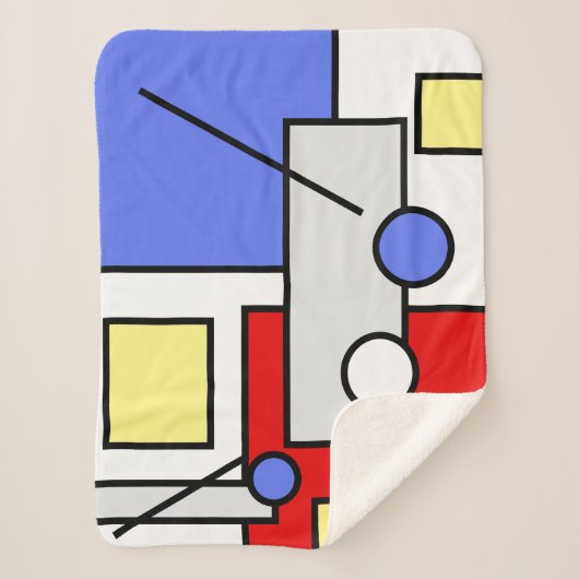 Stilvolle Abstrakte Kunstgeometrien Sherpadecke (Vorderseite)