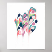 Stilvolle Abstrakte Marmorbäume Poster (Vorne)