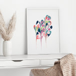 Stilvolle Abstrakte Marmorbäume Poster<br><div class="desc">Farbiges Abstraktes Blumengestalterposter Minimalistischer Art</div>
