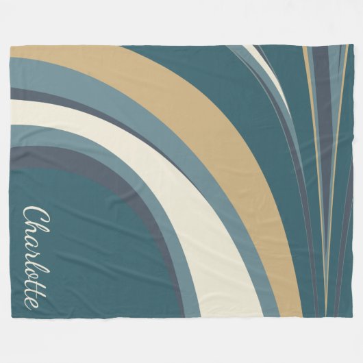 Stilvolle Abstrakte Marmorkunst im Aquamarinen Per Fleecedecke (Vorderseite (Horizontal))