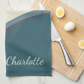 Stilvolle Abstrakte Marmorkunst im Aquamarinen Per Geschirrtuch (Viertel Falte)