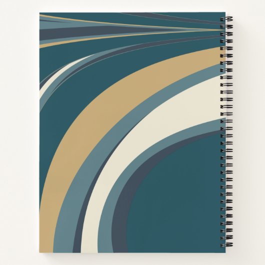 Stilvolle Abstrakte Marmorkunst im Aquamarinen Per Notizblock (Rückseite)