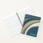 Stilvolle Abstrakte Marmorkunst im Aquamarinen Per Notizblock (Innenseite)