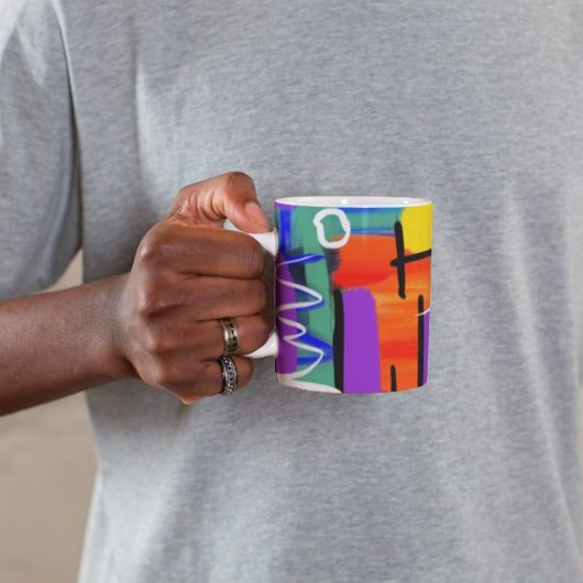 Stilvolle Abstrakte Rainbow Artwork-Geschenke Tasse