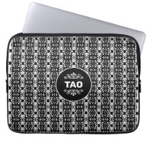 Stilvolle Abstrakte Tao-Muster in Schwarz und Weiß